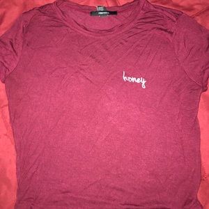 forever 21 “ honey” crop top